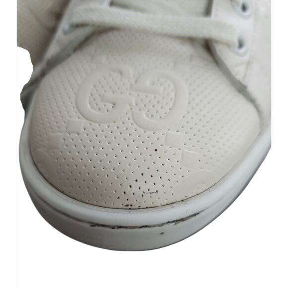 Gucci Ace Low Top Cream GG Embossed Logo Men's Size 38 with Box - Picture 11 of 11